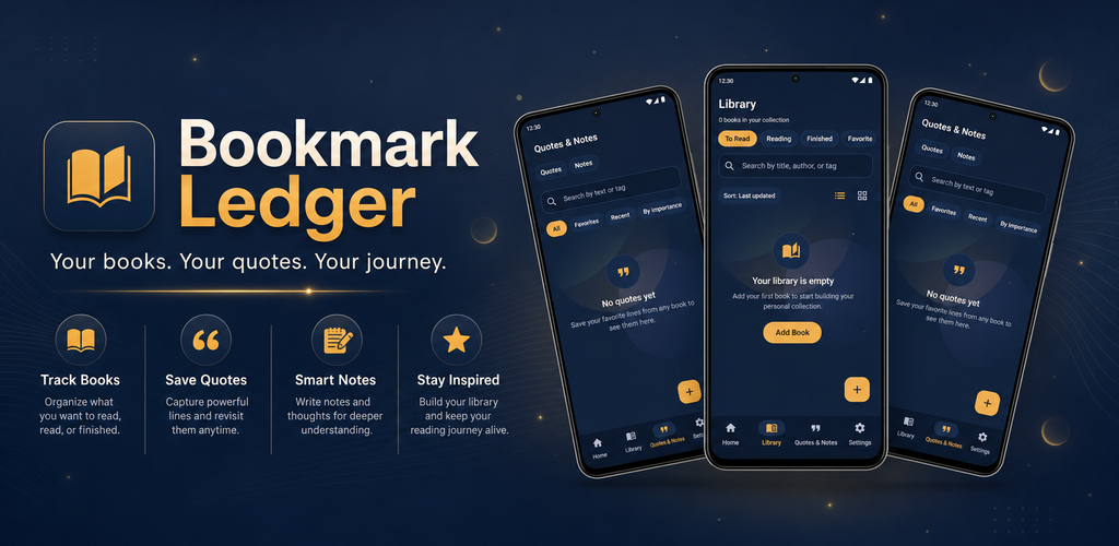 Bookmark Ledger app preview
